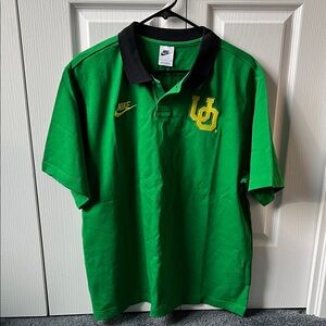 Nike Green and Black Polo Shirt for Men small